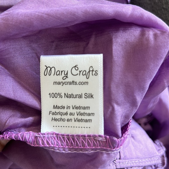 MARY CRAFTS SILK CROP SHIRT TOP BLOUSE SIZE 10 - Picture 6 of 7